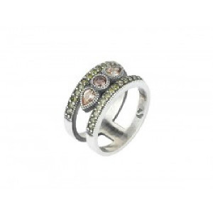 Anillo sunfield plata circon color - AN061223