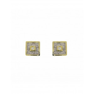 Pendientes Miquel Sarda plata oro 2 brill. - 21082