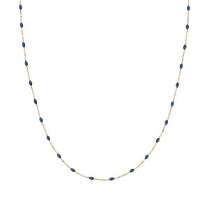 Collar or groc 9kt esmalt blau - AU9CLGBL