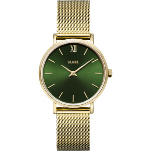 Reloj Cluse Minuit esfera verde chapado - CW10206