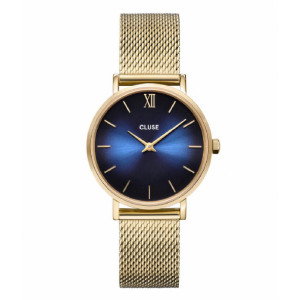 Reloj Cluse Minuit esfera azul chapado - CW10202