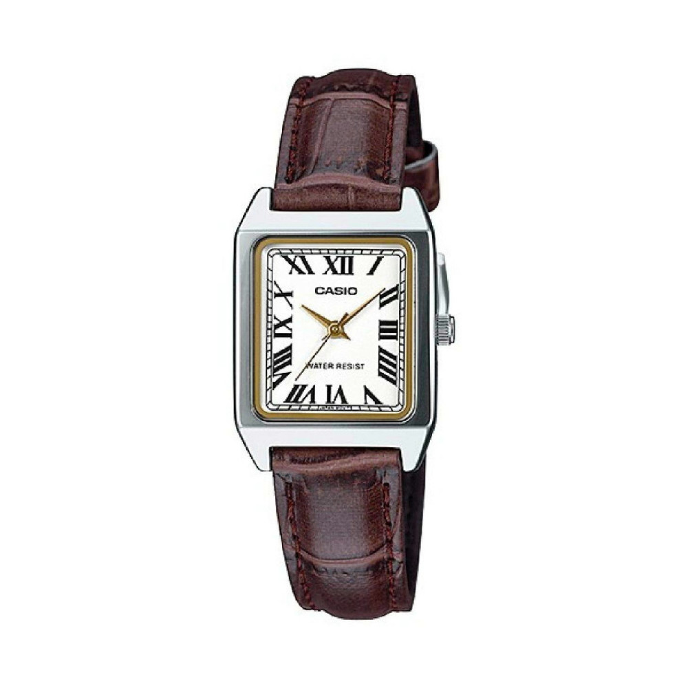 Reloj Casio Esfera Blanca Correa de Cuero