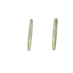 Pendientes oro amarillo 0.66k brillantes criollas  - A50-2